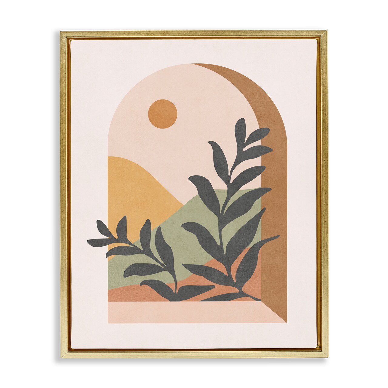 Stupell Industries Soft Boho Window View Framed Floater Canvas Wall Art Design by Nataly White